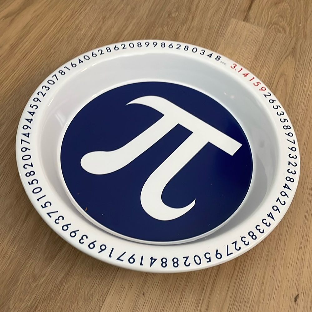 Pi plate pie plate 3.1315
